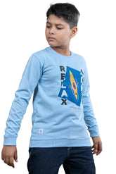 Sky Blue Relax & Focus Graphic Boys Sweatshirt